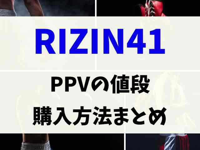 RIZIN43のPPVの値段や購入方法まとめ！一番安く見る方法はU-NEXT？