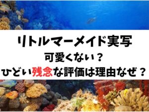 リトルマーメイド実写可愛くない？ひどい残念な評価の理由なぜ？