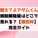 「悶えてよ、アダムくん」規制解除版（無修正）はどこで見れる？【僧侶枠】完全ガイド